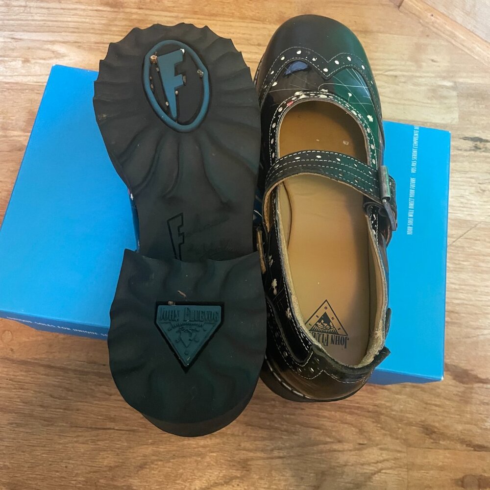 Black John Fluevog Lovely Lesage Mary Janes, sz 10.5 Chunky Platform, 90's, Punk - Picture 6 of 6